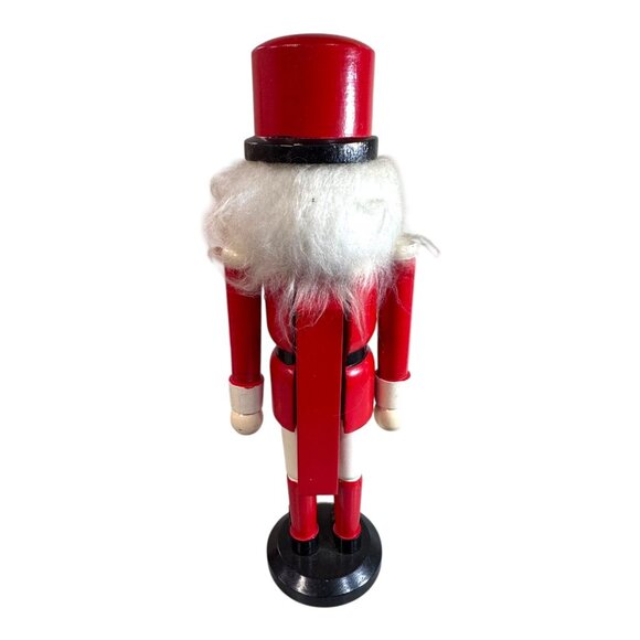 Vintage Wooden Red & Black Handcrafted Nutcracker Figurine Toy Soldier 14" - Picture 10 of 10